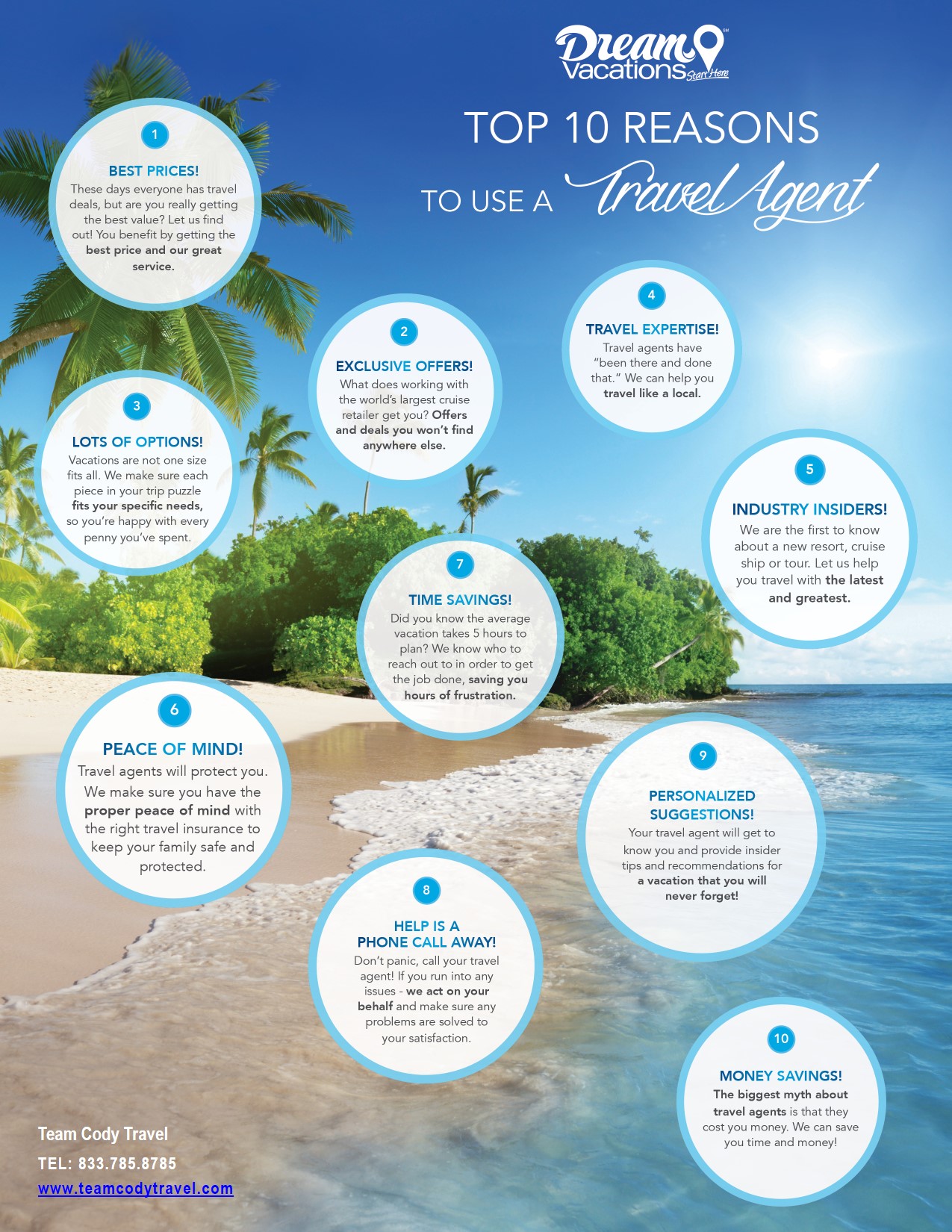 Top 10 Reasons to Use a Travel Agent